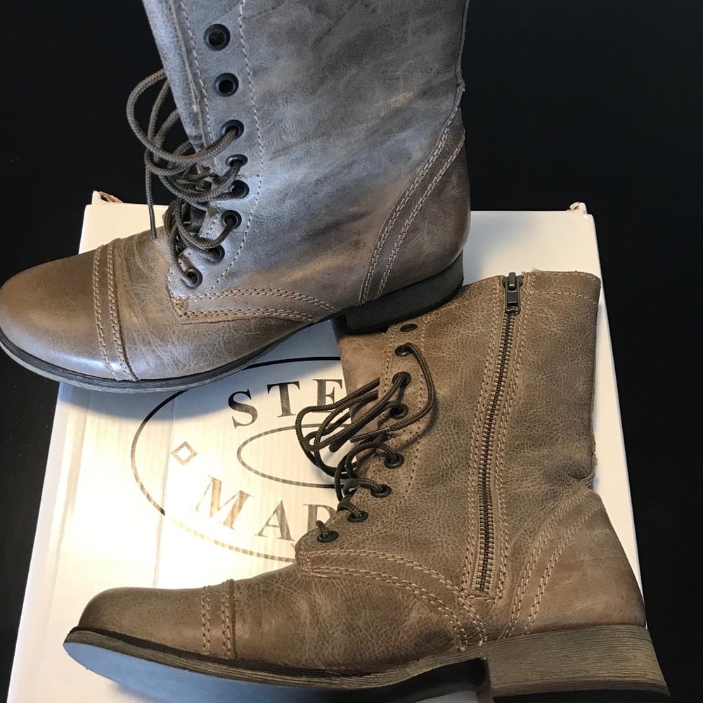 Steve Madden Troopa Lace Up Boots Women’s 8